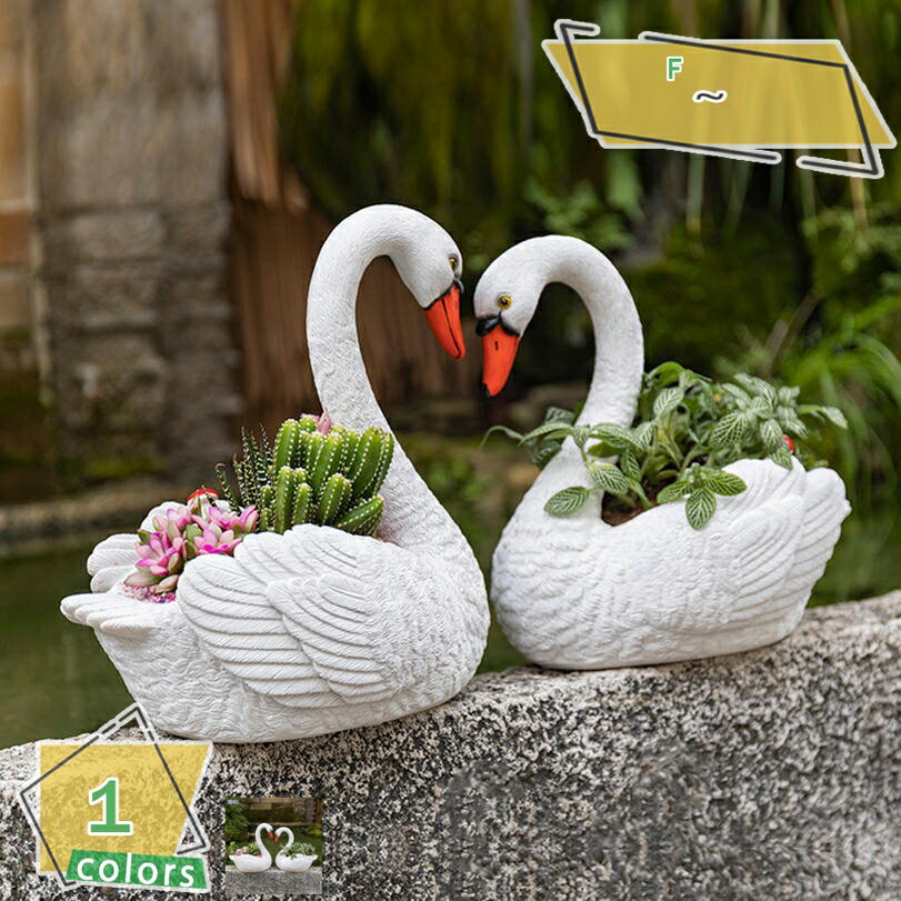 Ornaments - ガーデン オーナメント 庭飾り 置物 庭 玄関 ガーデン オブジェ 動物 白鳥 アンティーク おしゃれ インテリア雑貨 装飾品 癒しグッズ アニマルオブジェ 綺麗な置物 大きい 屋外 かわいい ガーデニング 動物の置物 RaogtCYU