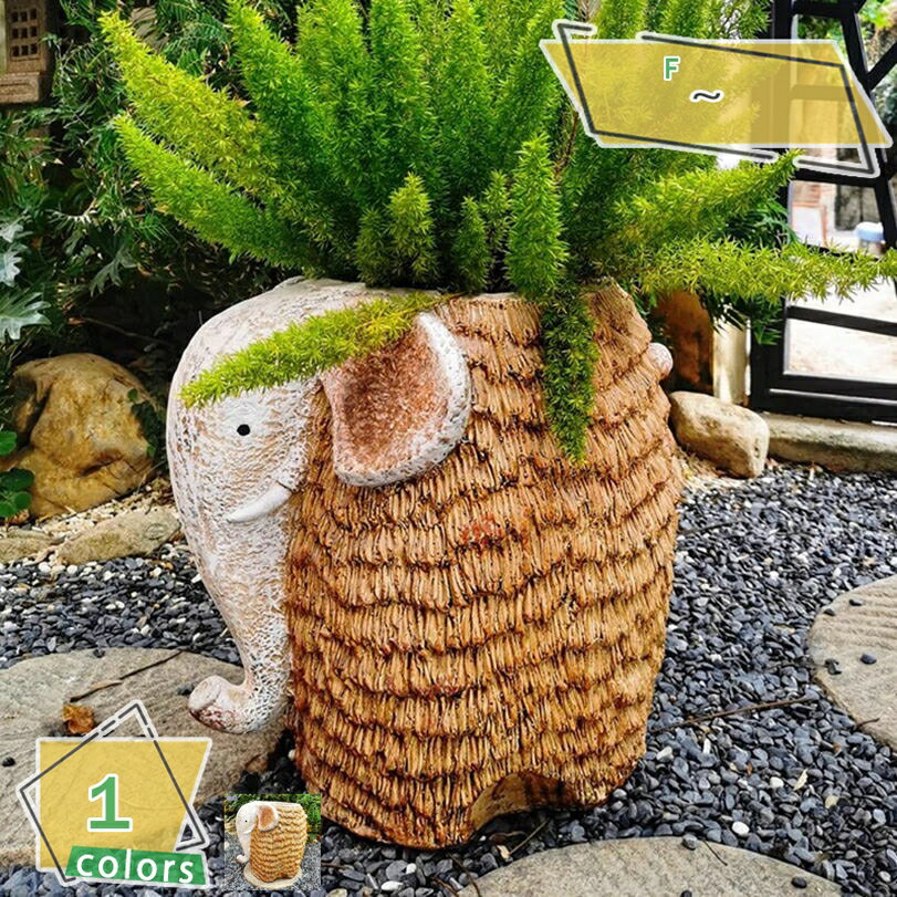 1000円OFFクーポン 庭の彫像 置物 動物 ガーデン 雑貨 ガーデニング雑貨 おしゃれ 動物 屋外 屋内 芝生 ベランダー バルコニー 耐久性 耐候性 庭の装飾 大型 ゾウ オーナメント ゾウの置物 インテリア 玄関 アニマルオブジェ RaogtCYU