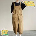 サロペット パンツ オールインワン レディース サロペットパンツ サルエルパンツ オーバーオール ワイドパンツ ガウチョパンツ ゆったり 体型カバー 着痩せ 無地 九分丈 カジュアル きれいめ 大きいサイズ オシャレ RaogtCYU