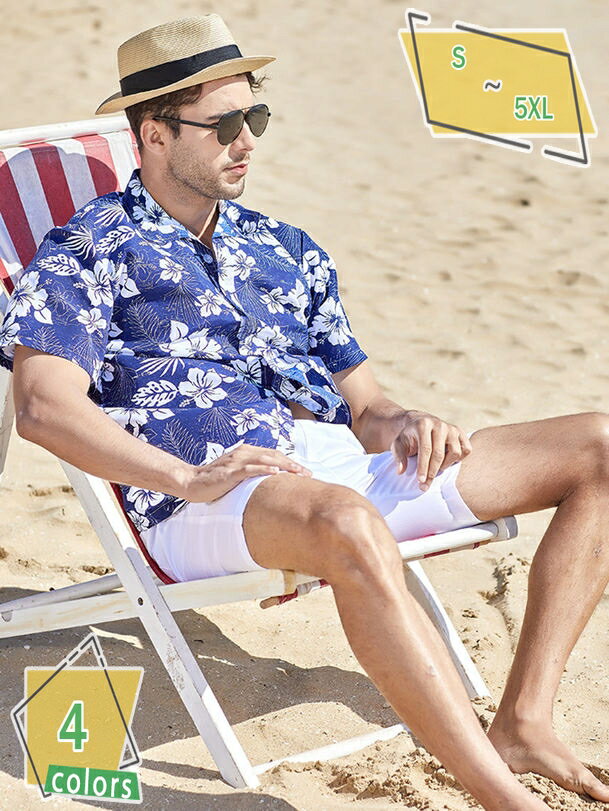 500円OFFクーポン アロハシャツ メンズ 半袖 ワイシャツ カジュアル 通気 オシャレ 通勤 通学 大きいサイズ おしゃれ ユニセックス 和風トップス ゆったり カジュアル服 祭り 学園祭 パーティー ビーチ 薄手 爽やか 軽量 夏物 旅行 RaogtCYU