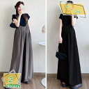 サロペット ワイドパンツ ブラック グレー ゆったり サスペンダーパンツ 体型カバー ガウチョ 黒 大きいサイズ 10分丈 涼しい 春 夏 秋 リゾート マタニティウェア シンプル カジュアル ワイドガウチョ ゆるカジ 可愛い RaogtCYU