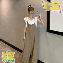 760円OFFクーポン サロペット レディース オールインワン 夏 大きいサイズ ワイド キャミ サロペット ワイドパンツ ガウチョ スカンツ 春夏 薄手 きれいめ カジュアル オフィス 仕事 ゆったり RaogtCYU