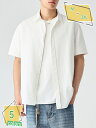 1000円OFFクーポン 夏服 シャツ メンズ 半袖 大きいサイズ 吸汗速乾 快適な軽い ワイシャツ 夏物 かっこいい トップス 開襟シャツ カジュアル ゆったり おしゃれ 襟付き 薄手 涼感 ファッション ボタンアップ 柔らかい RaogtCYU