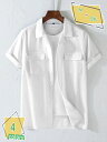 500円OFFクーポン メンズ シャツ 夏服 半袖 薄手 ワイシャツ 快適な軽い カジュアル 通気性 大きいサイズ ゆったり 開襟 吸汗速乾 快適 シンプル オシャレ 服 男女兼用 ビジネス 紳士服 トップス 軽い スリム ファッション RaogtCYU
