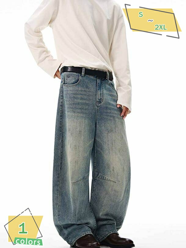 777円OFFクーポン 股上深め ゆったり ストレート デニムパンツ メンズ ルーズ 太め ジーパン ズボン 男性 紳士 カジュアル 美脚 ゆるパンツ ストリートファッション RaogtCYU