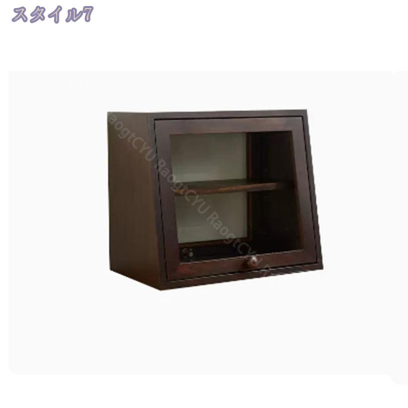2000円OFFクーポン 小型キャビネット 透明扉 木製 ミニ食器棚 カウンター上収納 卓上用 キッチン収納 家庭用 台所収納 コンパクト 一人暮らし 収納便利 防塵 防湿 防虫 カップ収納 ショーケース 可愛い 多機能 卓上食器棚 組み立て式 RaogtCYU [3]