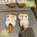 500円OFFクーポン ルームシューズ 前開き ボアサンダル あたたかい 冬用 防寒 暖かい スリッパ 保温 柔らかい かわいい 外履き 旅行 オフィス つっかけ ファー 室内 滑り止め プラットフォーム ウェッジソール 厚底ヒール レディース ぺたんこ RaogtCYU