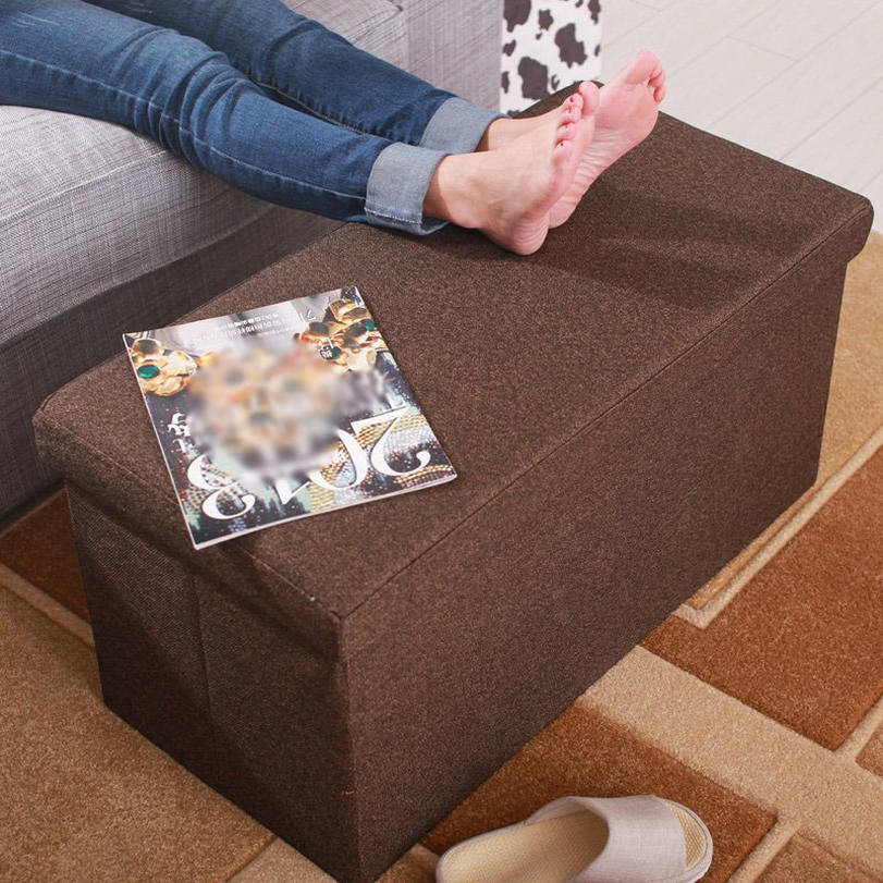 スツール 収納 正方形 30×30cm ボックス 折りたたみ 綿麻製 折り畳み コンパクト レザー おしゃれ 北欧 収納スツール 収納ボックス 椅子 イス チェア いす オットマン 組立かんたん リビングルームとベッドルームに適しています 運搬便利 RaogtCYU