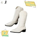 1000円OFFクーポン レディース ウエスタンブーツ 刺繍 ビンテージ調 膝丈ブーツ 太ヒール 4cmヒール ジョッキーブーツ 痛くない 歩きやすい カジュアル 防寒 あたたかい 秋冬 エンジニア ロングブーツ カウボーイブーツ コスプレ ハロウィン RaogtCYU