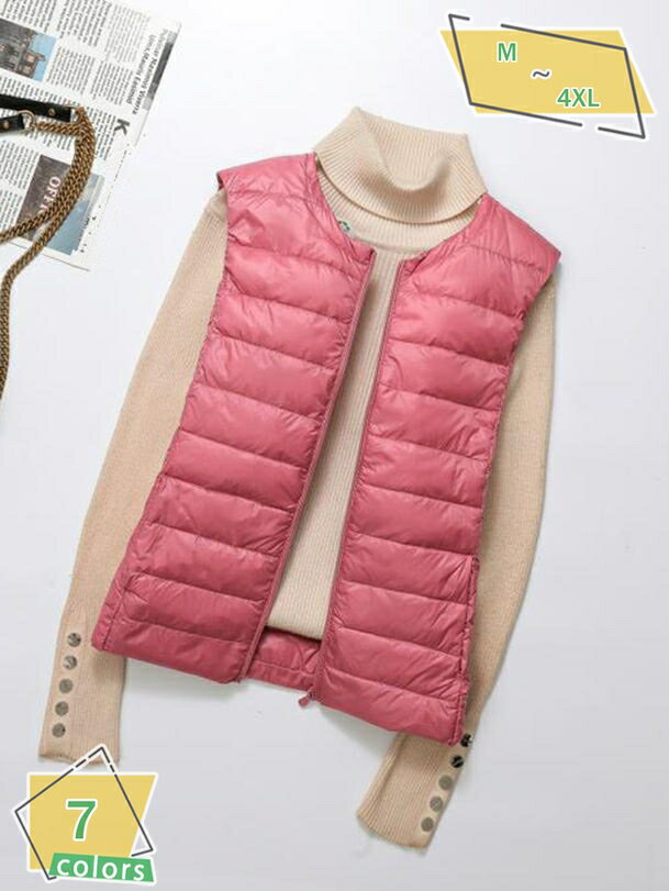 300円OFFクーポン ダウンジャケット ベスト レディース 超軽量 秋冬 防風 防寒 保温 暖かい ロング シ..