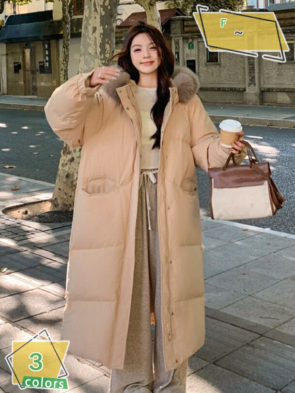 ダウンコート レディース ダウンジャケット 中綿コート 冬 アウター ロング コート 着痩せ ボタン 無地 ハイネック ファスナー フード付き 冬コート 着痩せ 女 厚手 防風 防寒 秋冬 冬 保温 おしゃれ 冬服 冬物 大きいサイズ RaogtCYU
