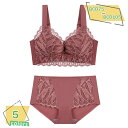 500円OFFクーポン ブラジャー ショーツ セット かわいい 総レース セクシー ランジェリー 下着 女性 レディース 大きいサイズ ナイトブラ ソフト 脇肉...