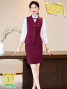 1000円OFFクーポン ベストスーツ レディース オフィス ビジネス 袖なし 着せ 無地 大きいサイズ 重ね着風 Vネック 体型カバー 通勤 スカートスーツ ブラウス 3点 ジレ テーラードベスト ノースリーブ フォーマル ファッション 普段着 日常 RaogtCYU