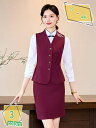 2000円OFFクーポン ベスト+スカート+ブラウス 事務服 レディース ノースリーブ スーツ ビジネス 制服 膝上丈 長袖 Aライン 大きいサイズ 成人式 通勤 セット オフィス 仕事 OL 女性 無地 ジレ フォーマル 大人 フェミニン Vネック 面接 母親 RaogtCYU