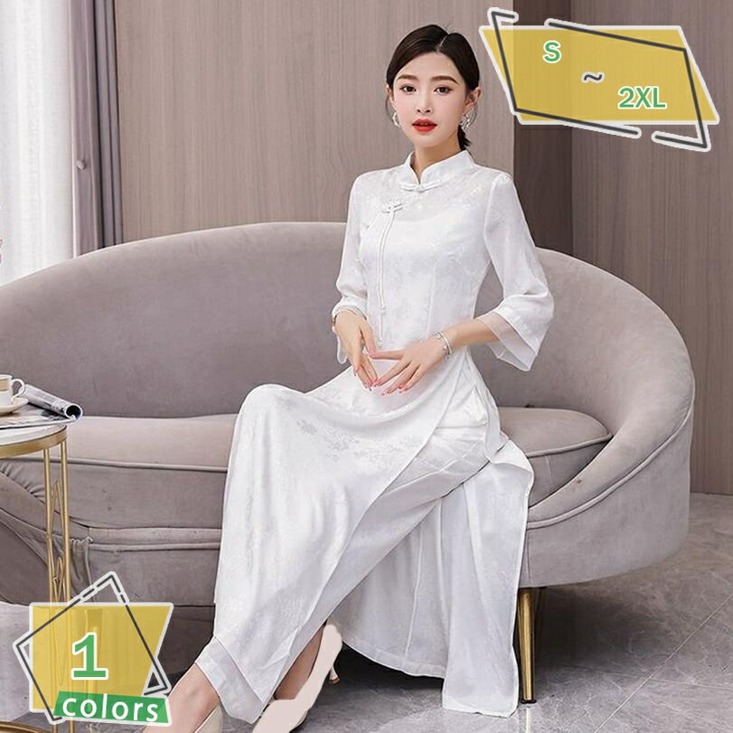 1000円OFFクーポン レディース 洋服 セットアップ パンツスーツ ゆったり ズボン レジャー スーツ 上下 セット ブラウス + パンツ 通勤 事務服 結婚式 ビジネス用 面接 パンツドレス パーティー ワイド 着痩せ 綺麗 フォーマル 二次会 RaogtCYU