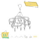 洗濯 物干し まとめて取り込める 角ハンガー 引っ張るだけ 簡単取り込み 部屋干し ドアフック付 折りたたみ式 展開時 超強い荷重 乾湿両用お風呂シャワーカーテン ユニットバス 風呂カーテン RaogtCYU