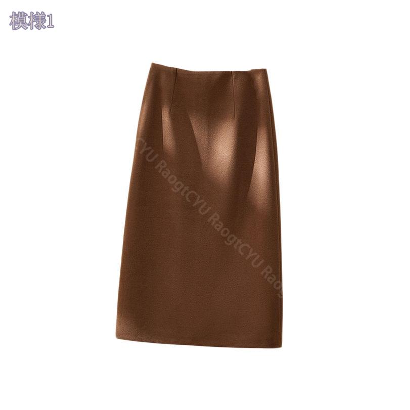 ペンシルスカート レディース ボトムス ミモレ 丈 リボン スリット カジュアル フォーマル お呼ばれ 同窓会 女子会 秋冬 冬 無地 きれいめ 大人 上品 エレガント スカート 通勤 デート ビジネス オフィス スエード タイトスカート RaogtCYU