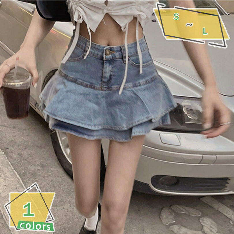 1000円OFFクーポン 女性用 ジーンズ スカート ミニ レディース ガールズ デニムミニスカートハイウエスト ストレッチ Aライン ミニスカート ショートパンツ デニムスカートパンツ ショートスカート セクシー 原宿系 プリーツスカート RaogtCYU