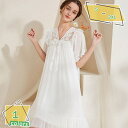 1000円OFFクーポン ネグリジェ ワンピース レディース 姫系 ノースリーブ プリンセス Vネック ルームワンピース パジャマ ナイトウエア 部屋着 ルーム...