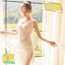 1000円OFFクーポン ランジェリー セクシー下着 レディース ベビードール ランジェリー 可愛 花柄レースの前開き V字胸元とバスト周りの透けレース 紐Tシ...
