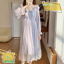 777円OFFクーポン ネグリジェ 姫系 夏用 レディース ワンピースパジャマ ロングワンピース レース胸元 大きいサイズ ワンピースパジャマ 授乳服 無地 冷...