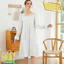 1000円OFFクーポン ネグリジェ 姫系 ネグリジェ 長袖 ワンピース パジャマ フリル レース パジャマ 超可愛い ロング丈ワンピース 学生 少女 薄手 ギ...