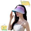 460円OFFクーポン グラデーション バイザー UVカット レディース 遮光 遮熱 吸汗 速乾 小顔効果 風で飛ばない 折りたたみ 紫外線対策 日よけ 熱中症予防 アウトドア 旅行 通学 通勤 持ち運びやすい つば広 蒸れにくい つば広 バイザーハット RaogtCYU