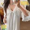 1000円OFFクーポン ネグリジェ 姫系 お嬢様 プリンセス レース リボン ふわふわ セクシー ゆったり レトロ 宮廷スタイル キャミソール ルームウェア ...