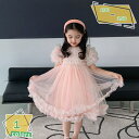 ガールズワンピース キッズ リボン 丸襟 半袖 ワンピース 子供 長袖 チュール フリル ガールズ ドレス 子供服 可愛い Aライン フォーマルワンピース カジュアル 韓国風 ファッション ベビー服 普段着 春夏秋冬 RaogtCYU(4)