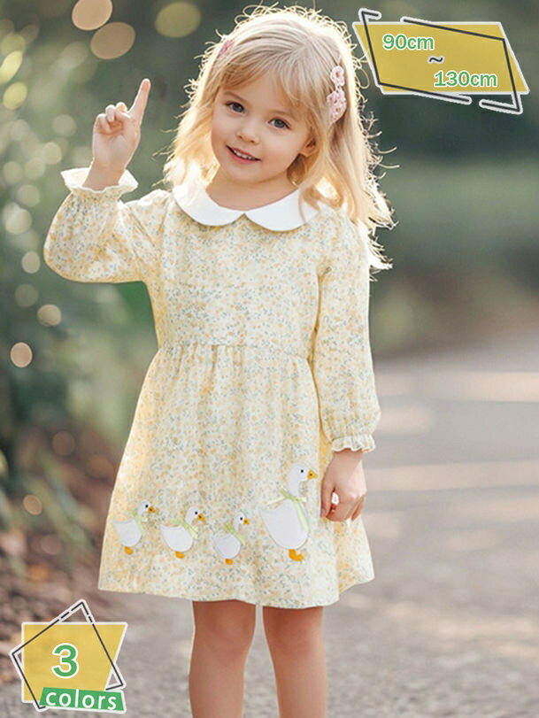 777円OFFクーポン キッズ 花柄 ワンピース 女の子 ジャンパースカート リボン付き お姫様ドレス ワンピース 普段着 日常 結婚式 誕生日 パーディー 子...