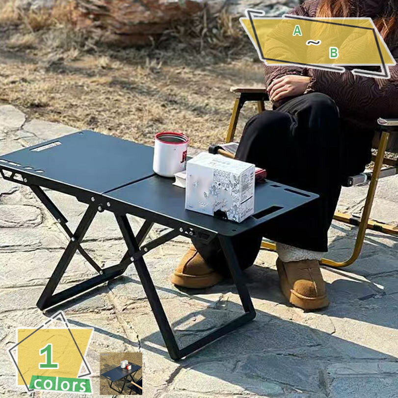 300円OFFクーポン キャンプテーブル 折りたたみ式テーブル 軽量 頑丈 防錆 耐熱仕様 アウトドア BBQ ソロキャンプに最適 軽量炭素鋼製 野外作業台コン...