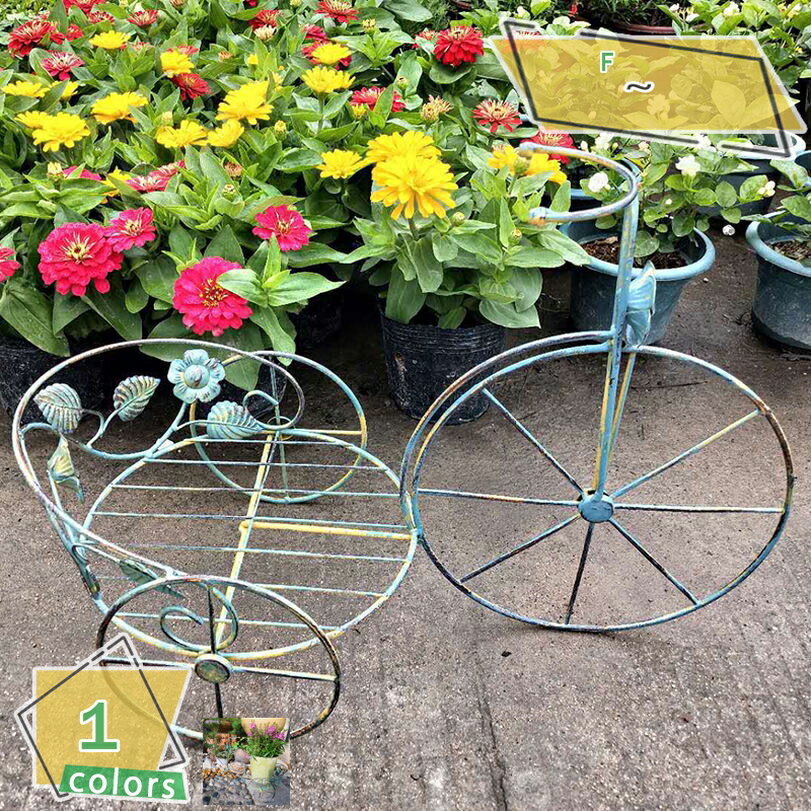 500円OFFクーポン フラワースタンド アイアン おしゃれ ガーデニング 花台 園芸ラック プランター 鉢カバー 室内 屋外 三輪車 フラワー スタンド タンド サイクルフラワースタンド 鉢花置き オブジェ 飾り台 インテリア オーナメント 園芸 花 植物 RaogtCYU