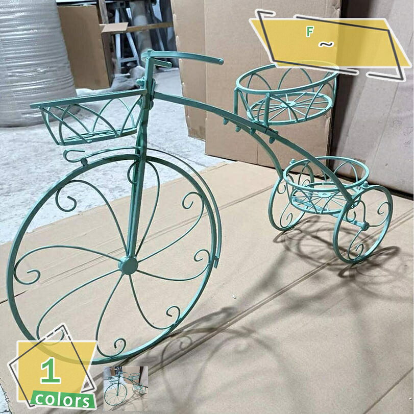 2000円OFFクーポン フラワースタンド アイアン おしゃれ ガーデニング 花台 園芸ラック プランター 鉢カバー 室内 屋外 三輪車 フラワー スタンド プランタースタンド サイクルフラワースタンド 鉢花置き オブジェ 飾り台 インテリア オーナメント 園芸 花 植物