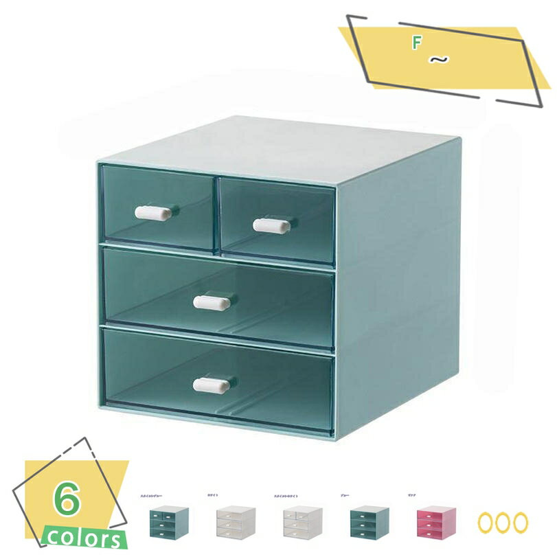 300円OFFクーポン 収納ケース 引き出し 小物収納 透明 収納ボックス 4引出し 3引出し 収納ボックス 卓上収納 引き出し小物 化粧品収納 文房具収納 多...