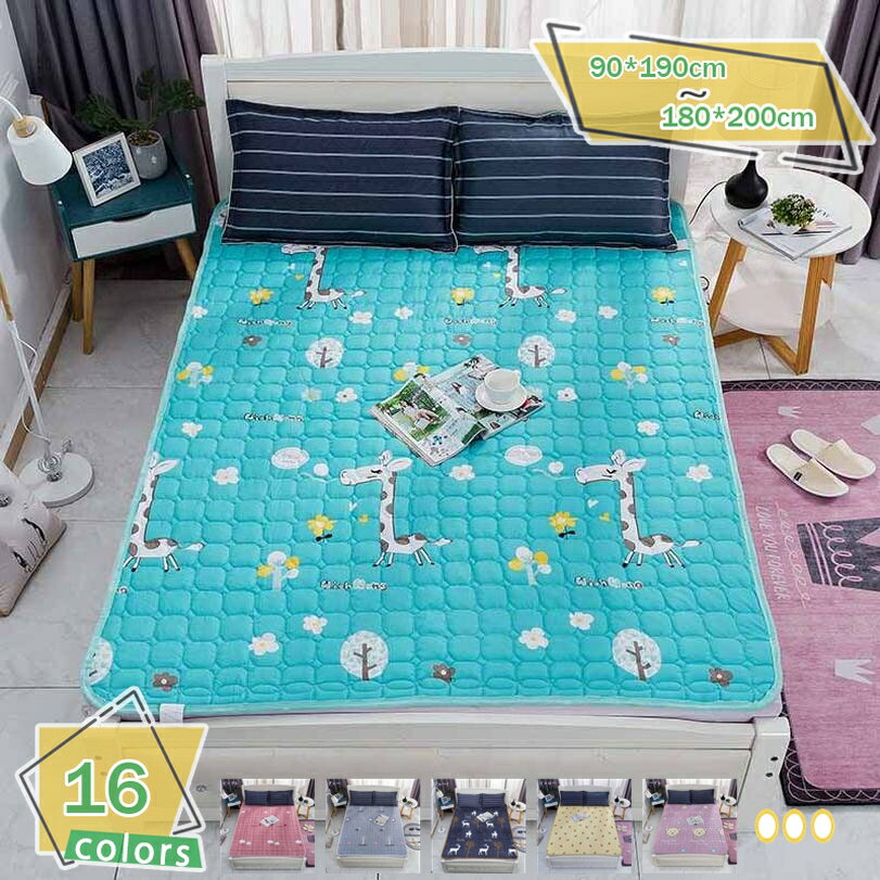 300円OFFクーポン 敷きパッド シングル ベッドパッド 洗える オールシーズン快適 折りたたみ式 吸水速..