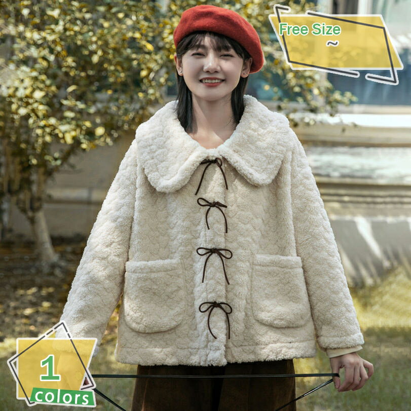 ボアジャケット レディース ボアコート ボアブルゾン コート ショート丈 韓国風 アウター 秋冬 フリースジャケット ブルゾン フライトジャケット 冬服 ショート丈コート 防寒 カジュアル 冬 ゆったり可愛い もこもこ 防寒着 RaogtCYU