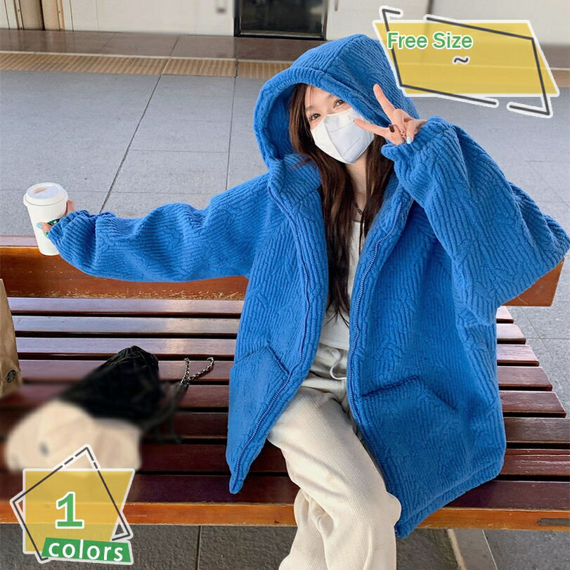 ボアコート レディース ボアジャケット カジュアル 長袖 フリースジャケット もこもこ 保温防寒 体型カバー 厚手 暖かい 可愛い 韓国風 冬服 ファッション アウトドア ジャケット ボアブルゾン ふわふわ 秋冬 通勤 通学 フードコート RaogtCYU