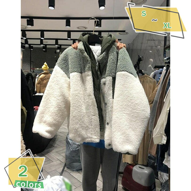 ボア ブルゾン レディース ボアジャケット 大きいサイズ 秋 冬 ボア フード付き アウター コート ファー もこもこ 防寒 大人 ショート丈 フリースジャケット 厚手 体型カバー 無地 通学 通勤 デート 可愛い 秋冬 ボアコート RaogtCYU