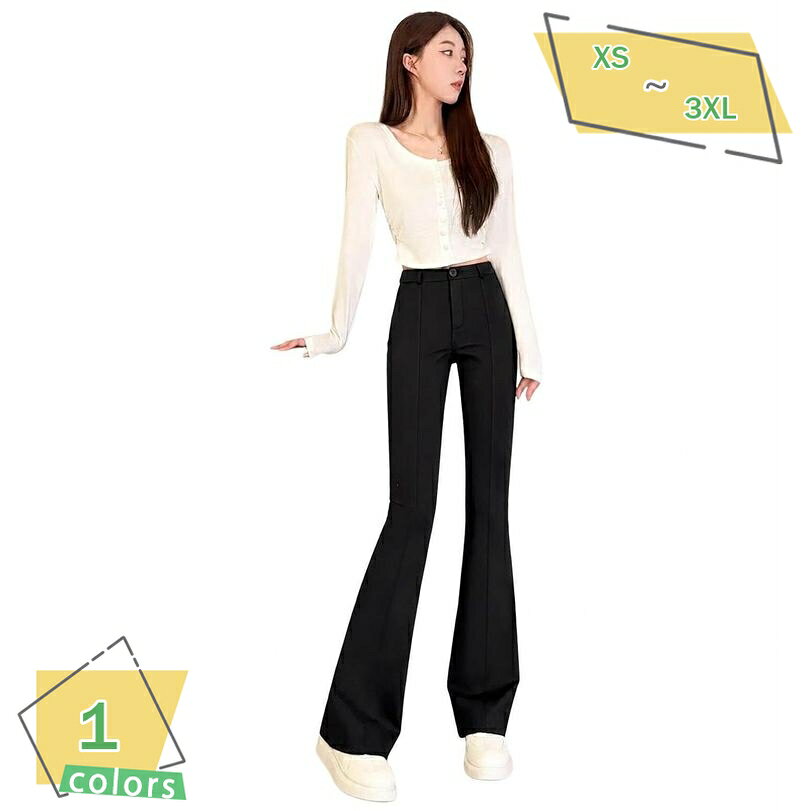 500円OFFクーポン フレアパンツ レディース 美脚 脚長効果 スラックス ロングパンツ ハイウエスト 体型カバー センターシーム おしゃれ きれいめ オフィス カジュアル 春物 ボトムス ズボン 大きいサイズ RaogtCYU