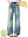 1000円OFFクーポン ジーンズ メンズ ダメージ デニム ロングパンツ ウォッシュ加工 デニム ゆったり Gパン メンズジーパン ジーンズ おしゃれ ストレートパンツ RaogtCYU
