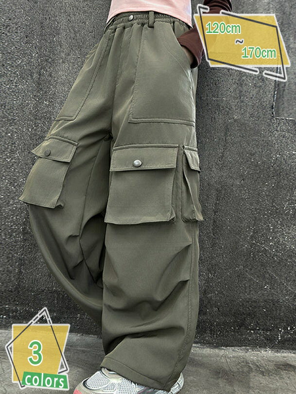 楽天サイバーショップ011000円OFFクーポン カーゴパンツ キッズ ズボン ロングパンツ ストレート ウエストゴム 軽い 子供服 男の子 女の子 快適 通気性 吸汗性 通園 キャンプ アウトドア 遠足 小学生 中学生 おしゃれ RaogtCYU
