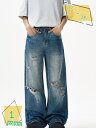1600円OFFクーポン ルーズストレート ジーンズ メンズ ゆったり ジーンズ ジーパン デニム ロングワイドパンツ ジーパン Gパン かっこいい RaogtCYU