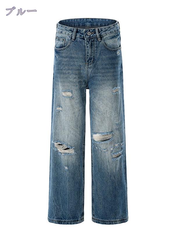 1600円OFFクーポン ルーズストレート ジーンズ メンズ ゆったり ジーンズ ジーパン デニム ロングワイドパンツ ジーパン Gパン かっこいい RaogtCYU