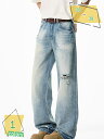 1000円OFFクーポン デニムパンツ メンズ ジーンズ ゆったり メンズダメージジーパン ルーズフィット ストレート デニムパンツ ジーンズ ゆったり ストレート ジーパン RaogtCYU