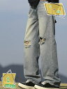 760円OFFクーポン デニムパンツ メンズ ダメージジーンズ Gパン ストリート系 ワイドジーパン ロングパンツ ゆったり ストレート ジーパン RaogtCYU(4)
