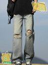 1600円OFFクーポン デニムパンツ メンズ ダメージジーンズ ストリート系 ワイドジーパン ロングパンツ ゆったり ストレート ジーパン Gパン RaogtCYU