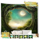 760円OFFクーポン 森のタペストリー 日陰の森の小道 厚いトランクの草 ユニークな野生の風景 ワイド壁掛け 寝室 リビングルーム モダン 窓カーテン おしゃ...