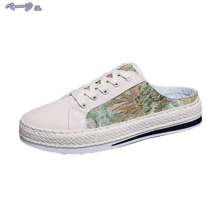 500円OFFクーポン スニーカー かかとなしメンズ サンダル スリッポン シューズ キャンバス 軽量 通気 日常着用 ローファー カジュアルシューズ ズック靴 メンズスニーカー サボ サンダル 紳士靴 蒸れにくい おしゃれ 夏靴 RaogtCYU