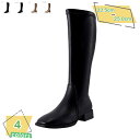 1000円OFFクーポン ウエスタンブーツ ロング レディース ロングブーツ レトロ ジョッキーブーツ 乗馬靴 黒 スクエアトゥ ロングブーツ ローヒール ハイ...