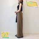 500円OFFクーポン サロペット ワイドパンツ ゆったり サスペンダー 体型カバー オールインワン ガウチョ ワイドパンツ 細めストラップ 10分丈 涼しい 春 夏 秋 リゾート シンプル カジュアル ワイドガウチョ ゆるカジ 可愛い RaogtCYU